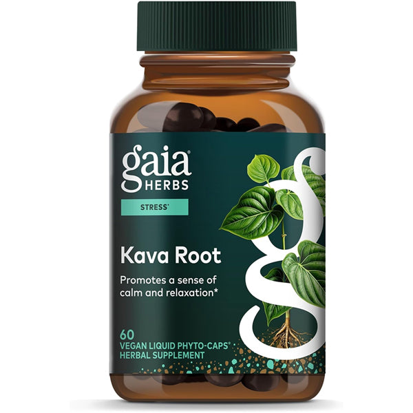 Gaia Herbs Kava Root Relaxation Support 60 Vegan Capsules Gaia Herbs